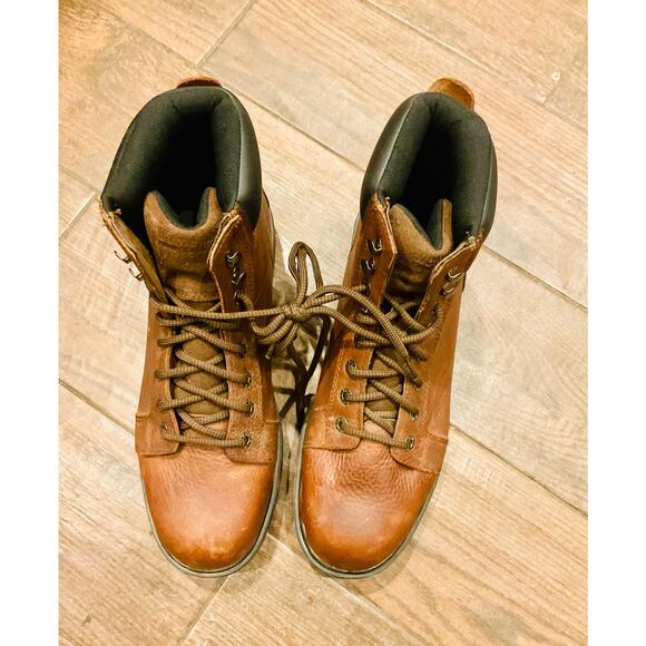 Men’s work boots 12 steel toe Wolverine thick $140 comfortable workwear